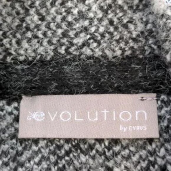 Evolution by Cyrus Sweater Shawl Plaid Cardigan 3X - Picture 2 of 4